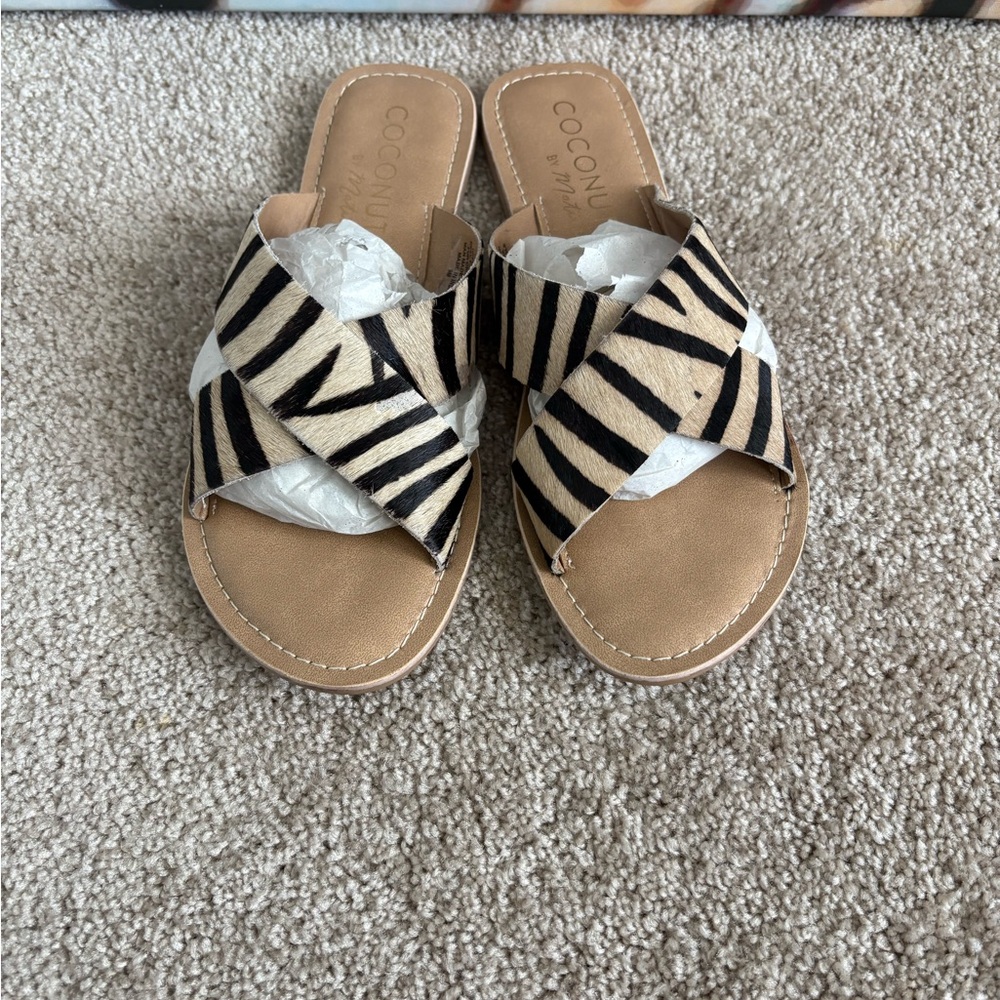 Coconuts by Matisse Striped Tan Sandals